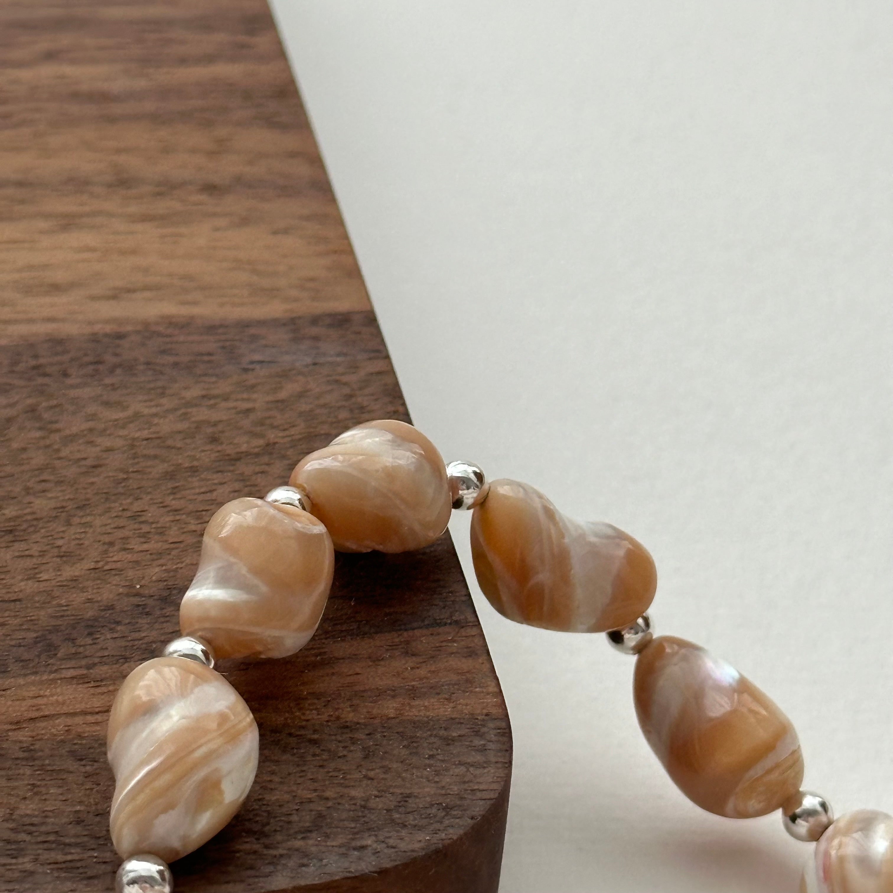 BS134 [Drifting Memories] Shell Simple Silver-plated Bracelet