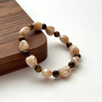 BS135 [Drifting Memories] Shell Yellow Tiger Eye Bracelet