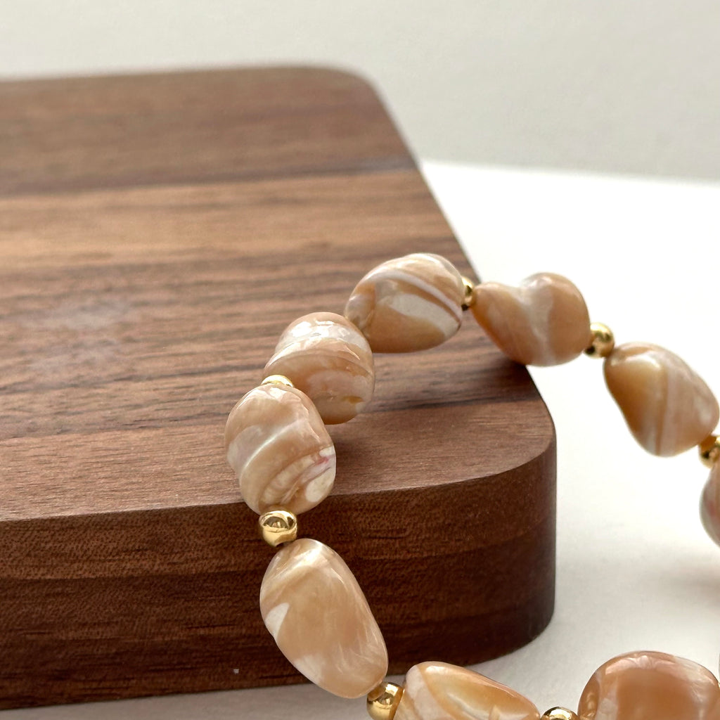 BS138 [Drifting Memories] Shell Simple Gold-plated Bracelet