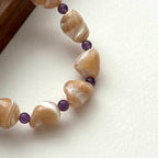 BS139 [Drifting Memories] Shell Amethyst Bracelet