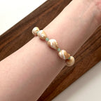 BS137 [Drifting Memories] Shell Green Aventurine Bracelet
