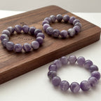 B65 [Capricorn/Aquarius] Dogtooth Amethyst Bead Bracelet