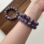 B65 [Capricorn/Aquarius] Dogtooth Amethyst Bead Bracelet
