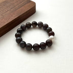 BS141 [Bohemian style] Persian Gulf agate freshwater pearl bracelet