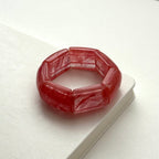 B66 [Lucky Glass] Watermelon Crystal Pure Bead Thick Bracelet