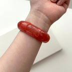 B66 [Lucky Glass] Watermelon Crystal Pure Bead Thick Bracelet