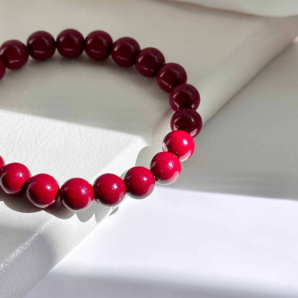 B64 【小資珠寶】硃砂純珠手鏈手串 |避凶 防小人 驅邪消災 闢邪 化太歲