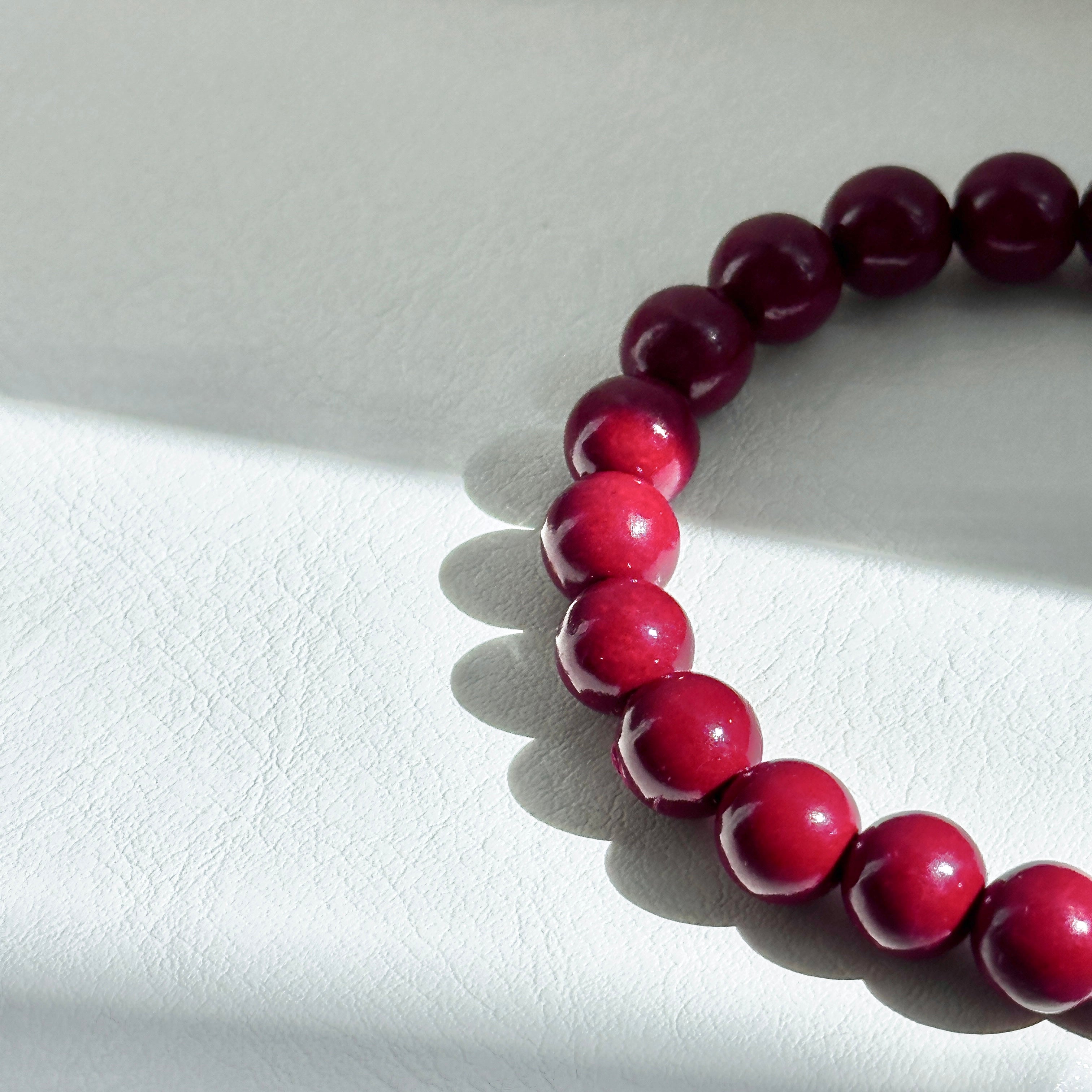 B64 【小資珠寶】硃砂純珠手鏈手串 |避凶 防小人 驅邪消災 闢邪 化太歲