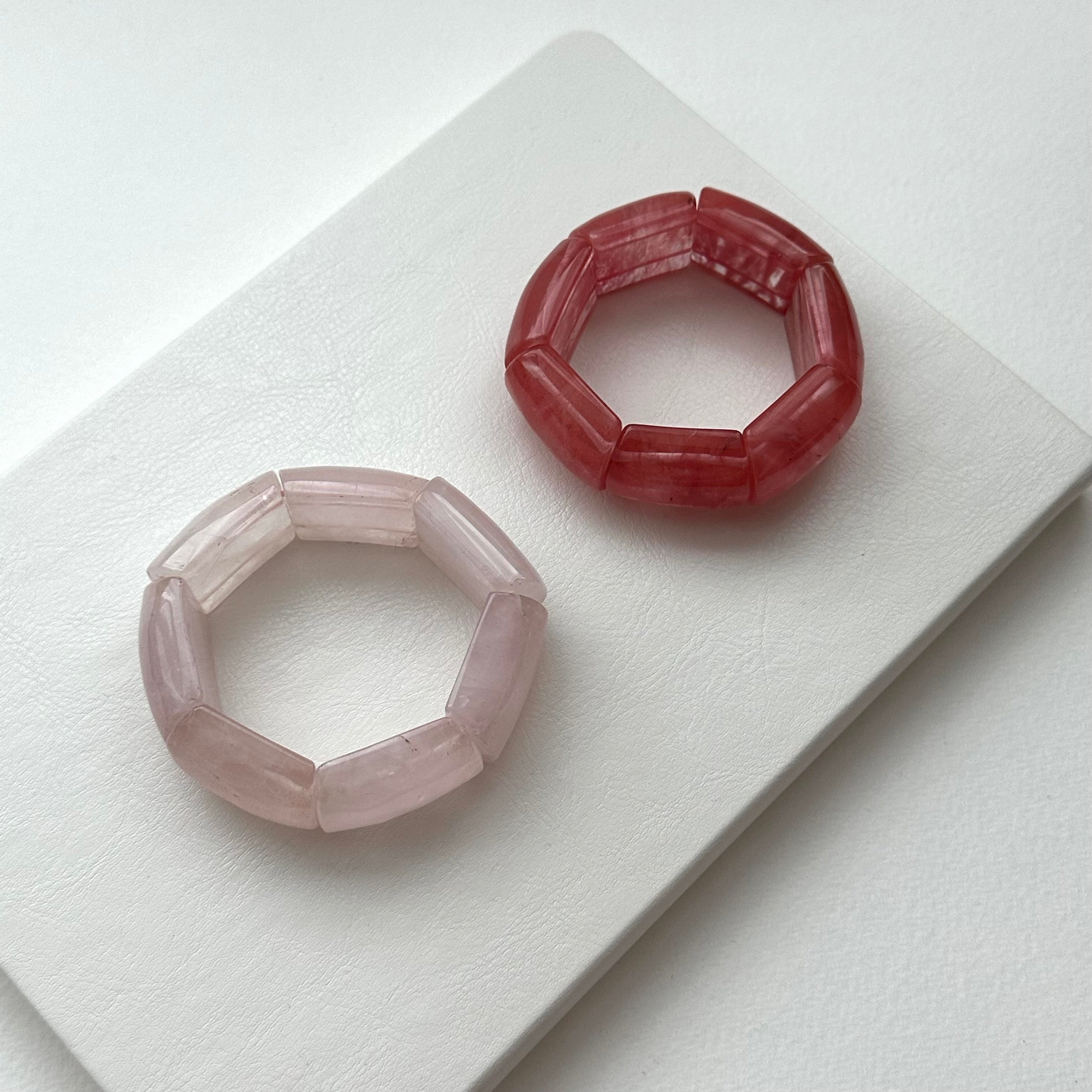 【微瑕疵福利品｜一圖一物】 【天秤天蠍座|10月】粉晶厚手排