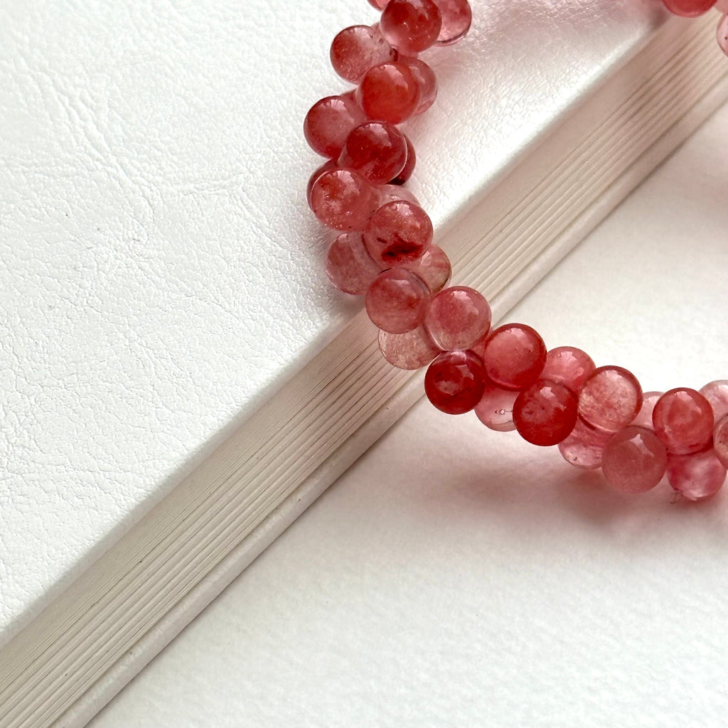 B69 西瓜水晶泡泡琉璃石純珠手鏈手串