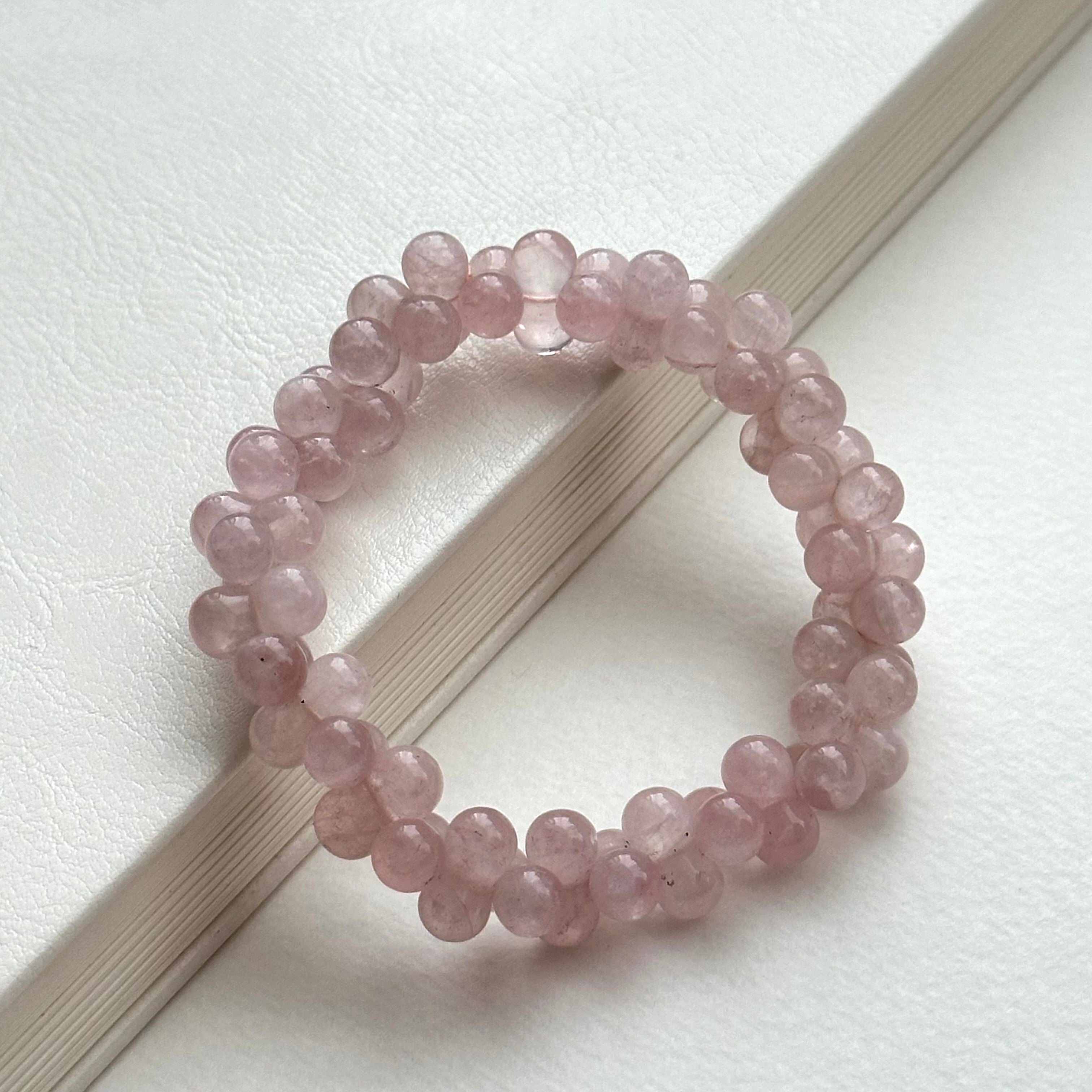 B70 粉晶泡泡純珠手鏈手串