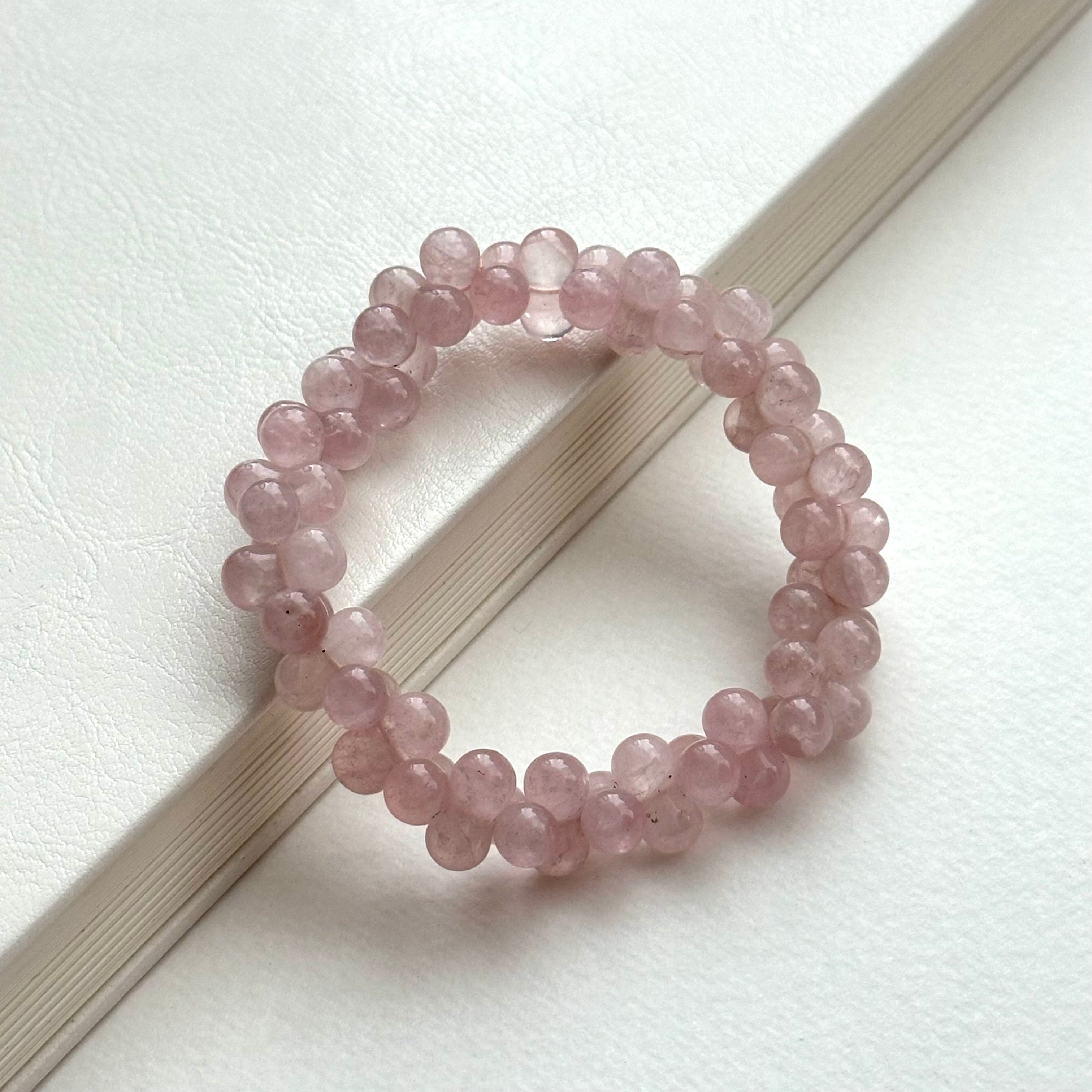 B70 粉晶泡泡純珠手鏈手串