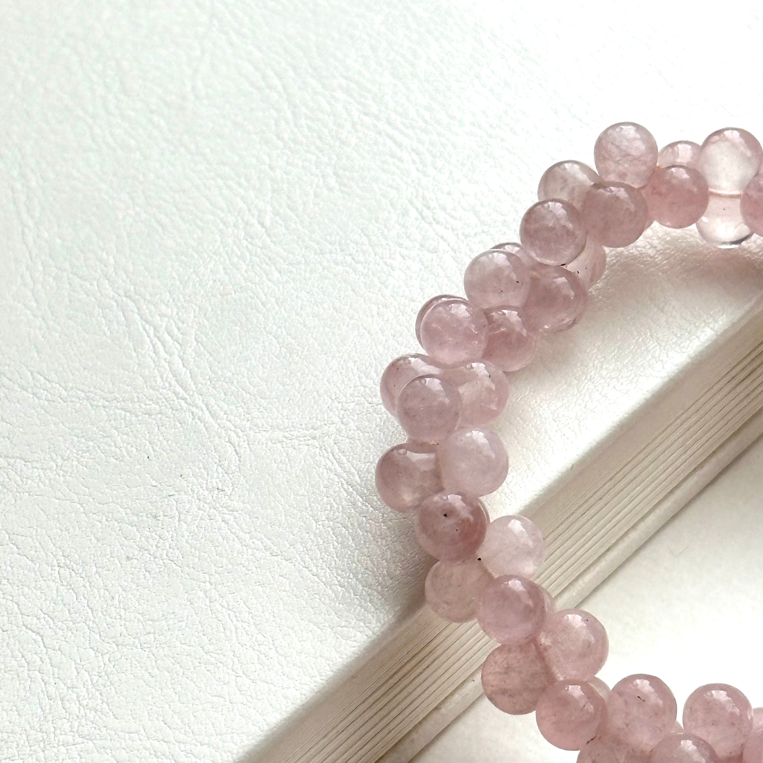 B70 粉晶泡泡純珠手鏈手串