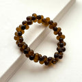 B72 【Lucky Glass】Pear-shaped Brown Glass Bubble Bead Bracelet
