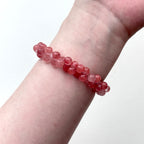 B69 西瓜水晶泡泡琉璃石純珠手鏈手串