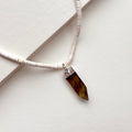 N22 [Powerful Mind-Protecting Stone] Shell | Smoky Quartz Hexagonal Prism Necklace