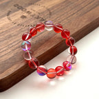 B89【暗紅月琉璃】暗紅月亮琉璃石純珠手鏈手串