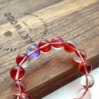 B89【暗紅月琉璃】暗紅月亮琉璃石純珠手鏈手串