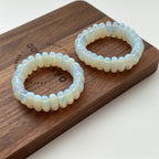 B75 【天秤天蠍座|10月】蛋白石小橢圓純珠手排