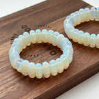 B75 【天秤天蠍座|10月】蛋白石小橢圓純珠手排