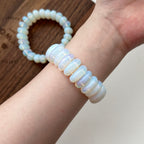 B75 【天秤天蠍座|10月】蛋白石小橢圓純珠手排