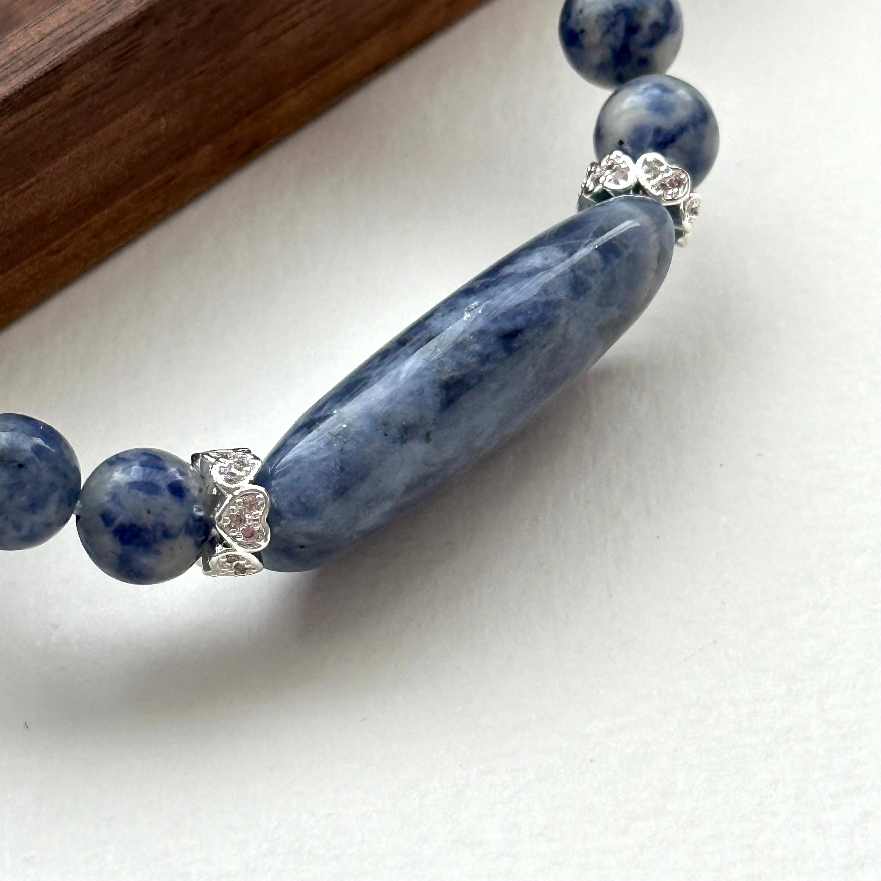 BS154 [Clarify Yourself] Blue Stone Simple Gold-plated Bracelet