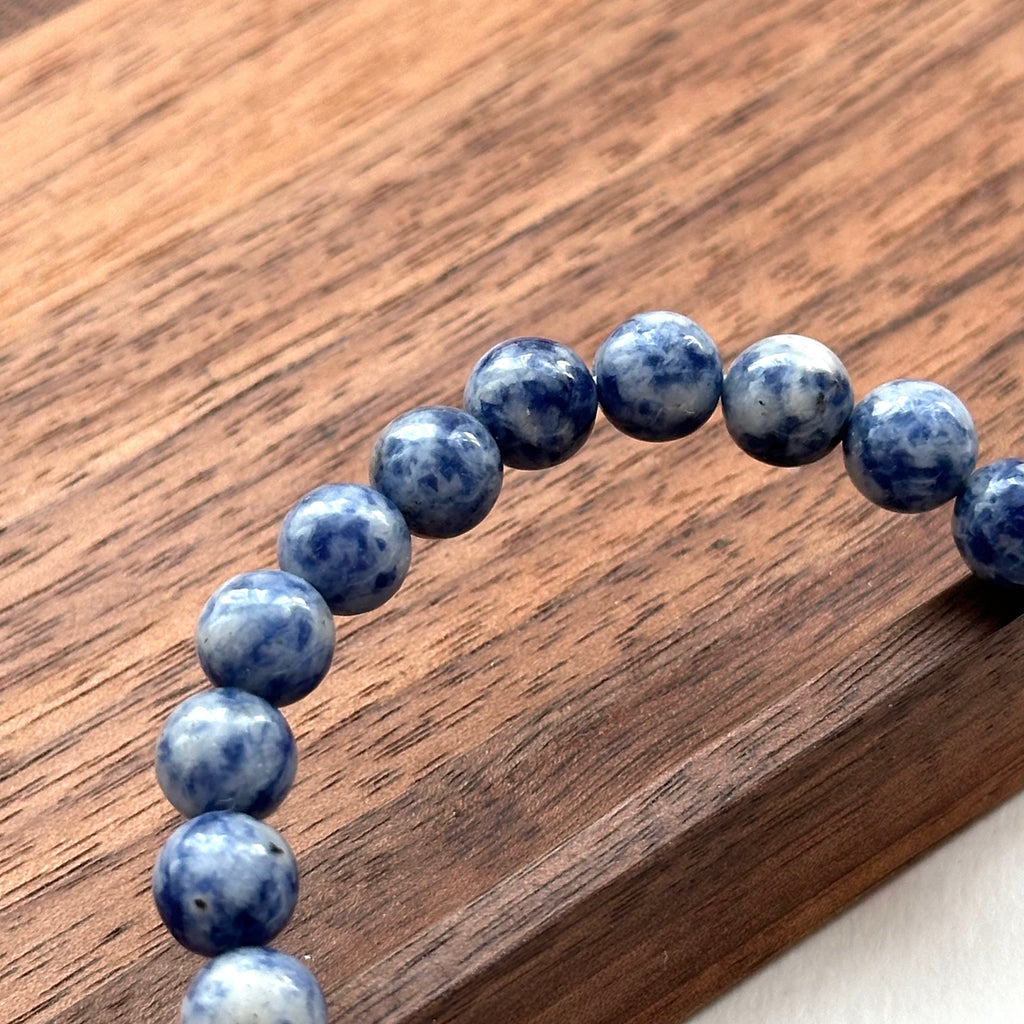 BS156 [Clarify Yourself] Blue Stone Thick Ring Gold-plated Bracelet