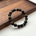 BS152 [Leo Virgo | August] Black agate gold-plated bracelet