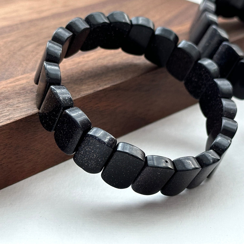 B76 【射手摩羯座|12月】藍砂石純珠輕手排