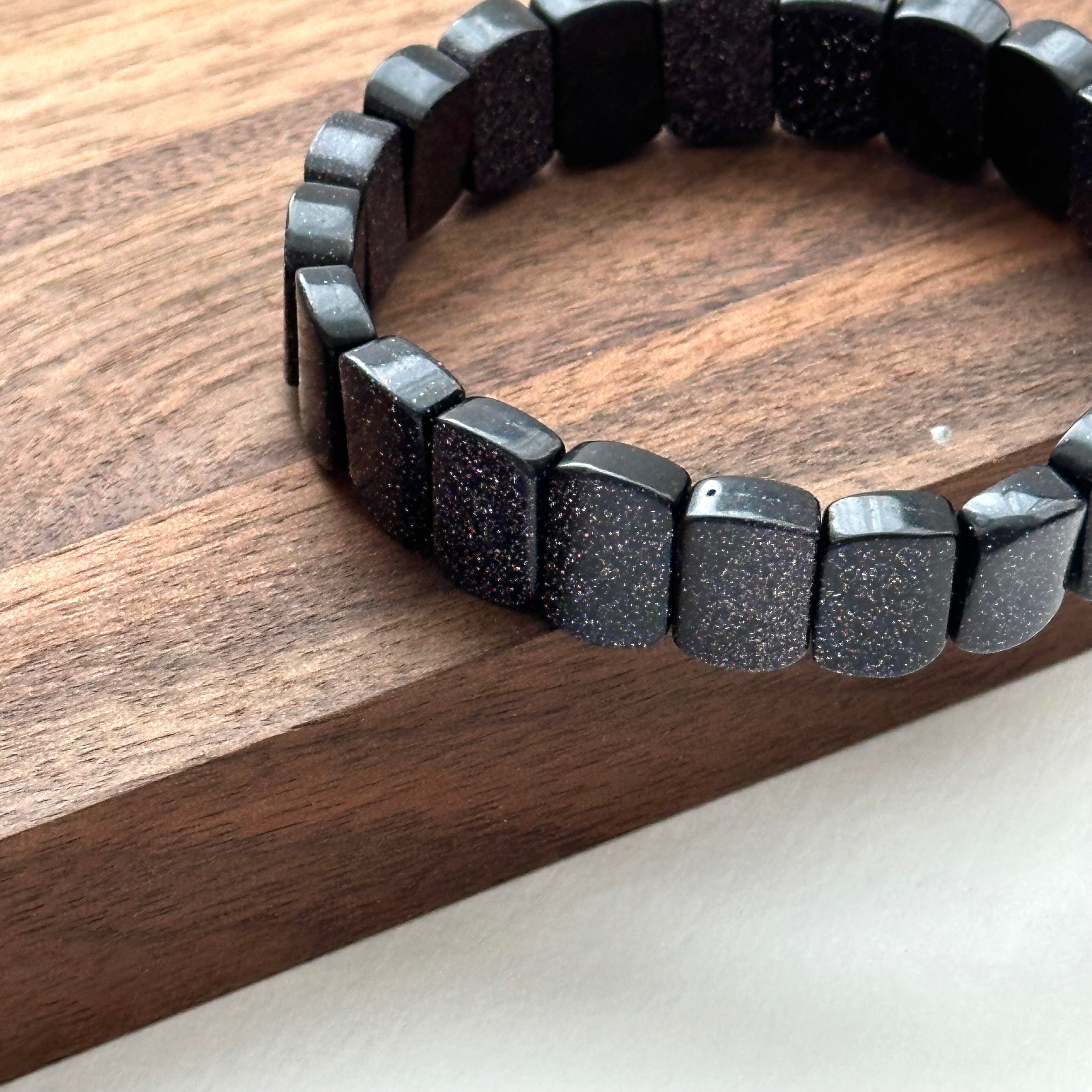 BS161【射手摩羯座|12月】藍砂石淡水珍珠心吊墜輕手排