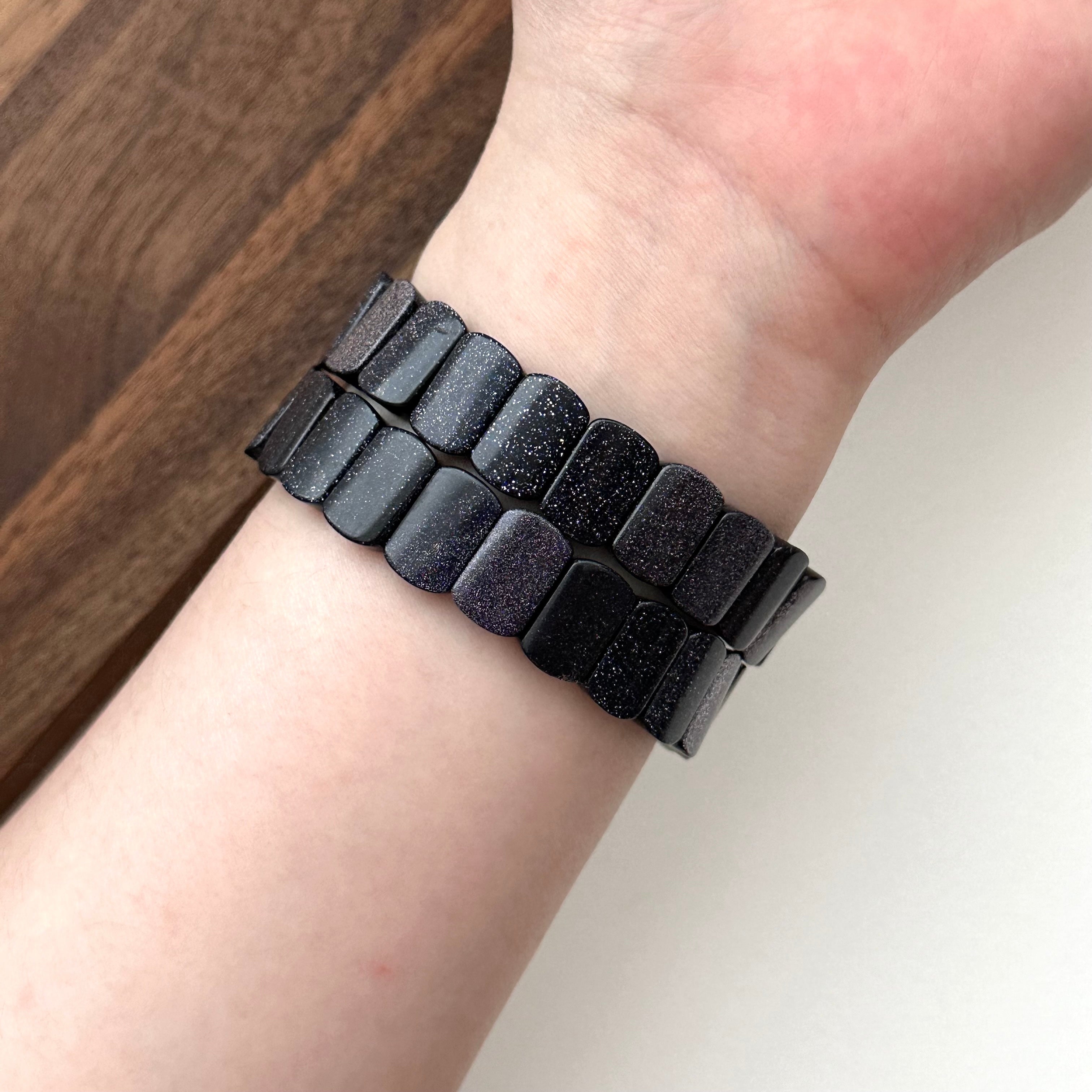 B76 【射手摩羯座|12月】藍砂石純珠輕手排