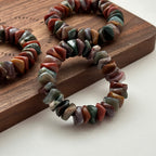 B94 【雙魚牡羊座|3月生日】血石純珠碎片純珠手鏈手串