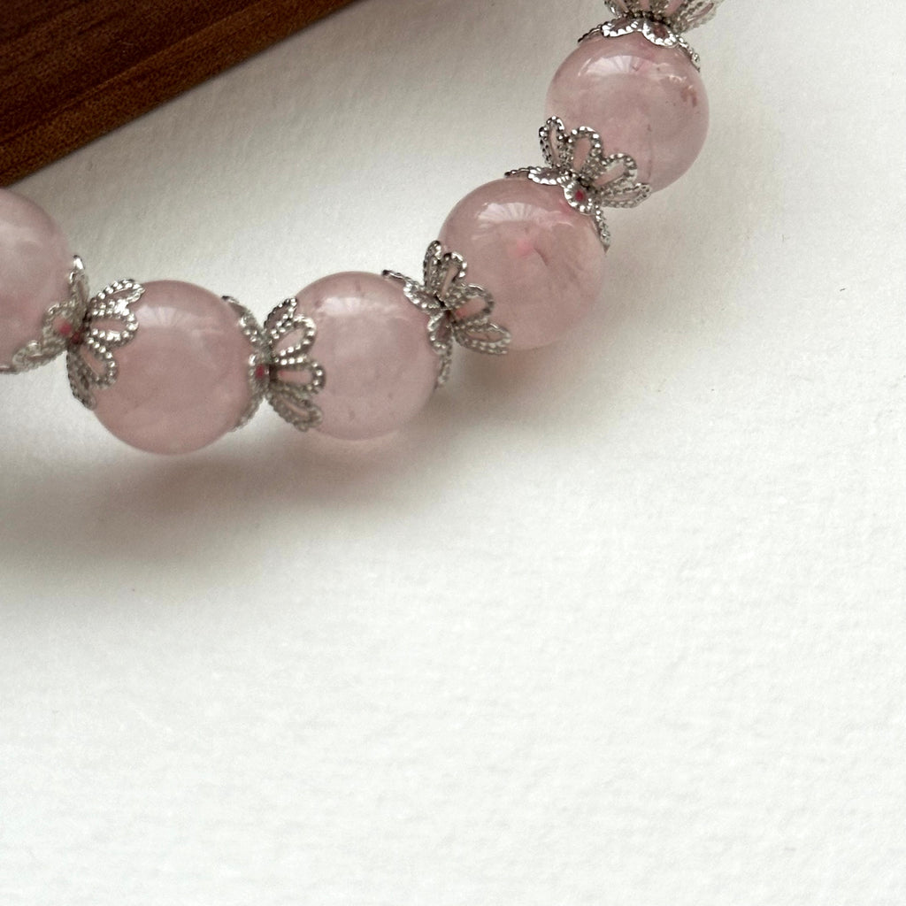 BS162 [Cancer, Leo, Libra, Scorpio | July-October] Red agate and rose quartz simple silver bracelet