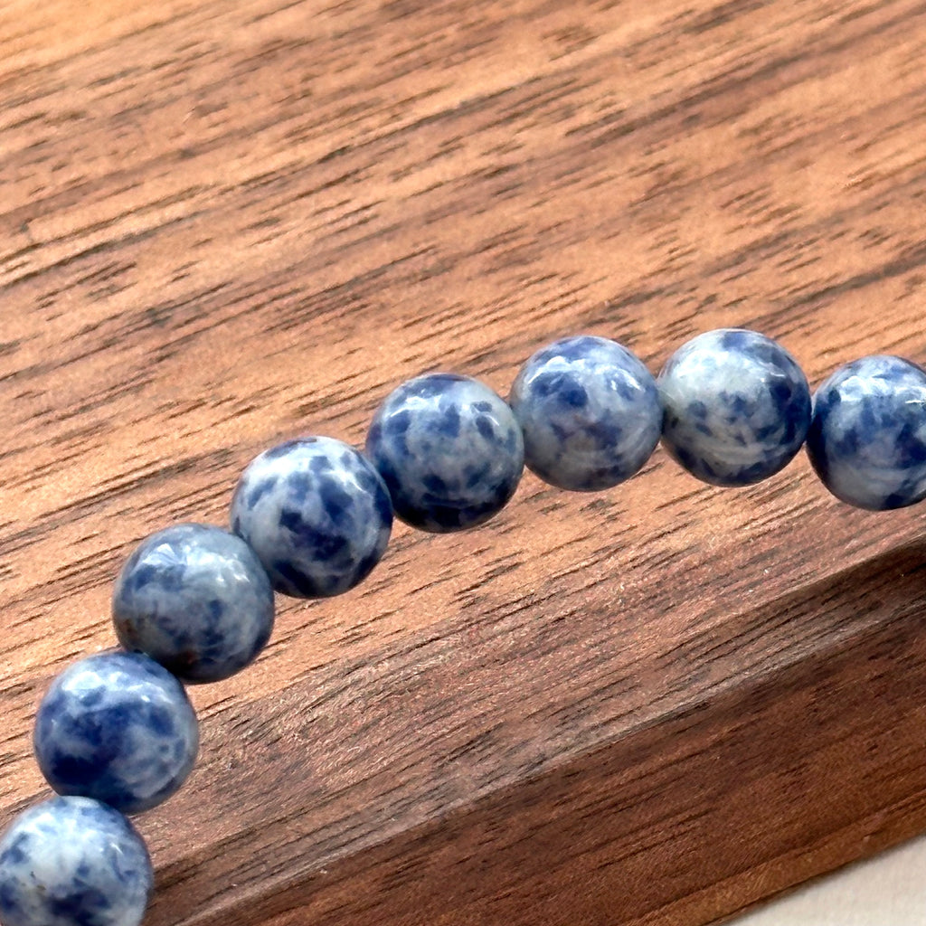 BS165 [Clarify Yourself] Blue Stone Watermelon Red Silver Plated Bracelet