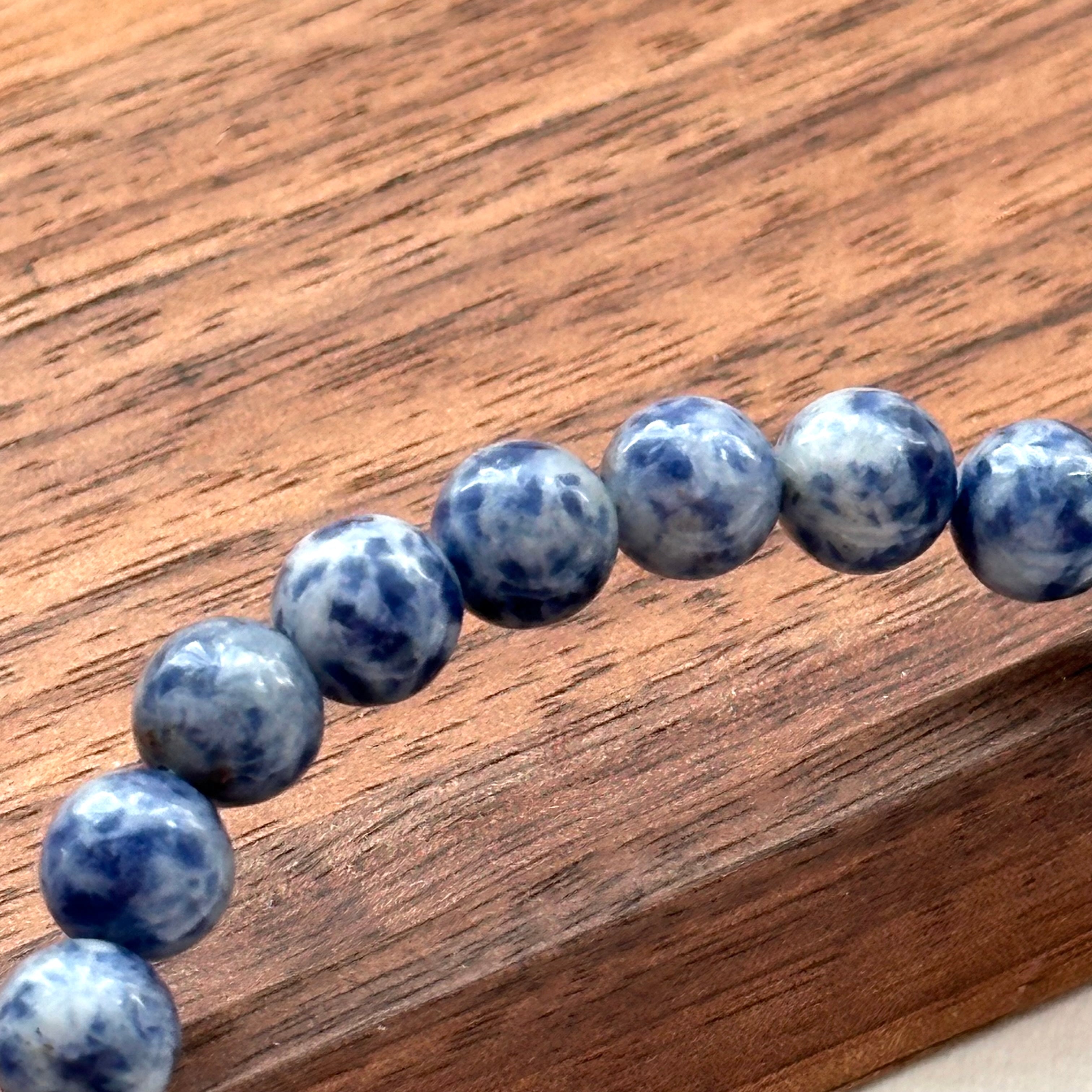 BS165 [Clarify Yourself] Blue Stone Watermelon Red Silver Plated Bracelet