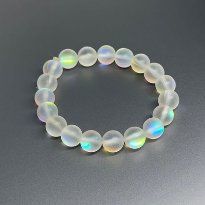 B45 月亮琉璃 • 霧光手鏈手串 Matt Mist MoonStone Bracelet