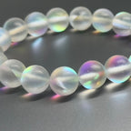 B45 霧白月亮琉璃石純珠手鏈手串