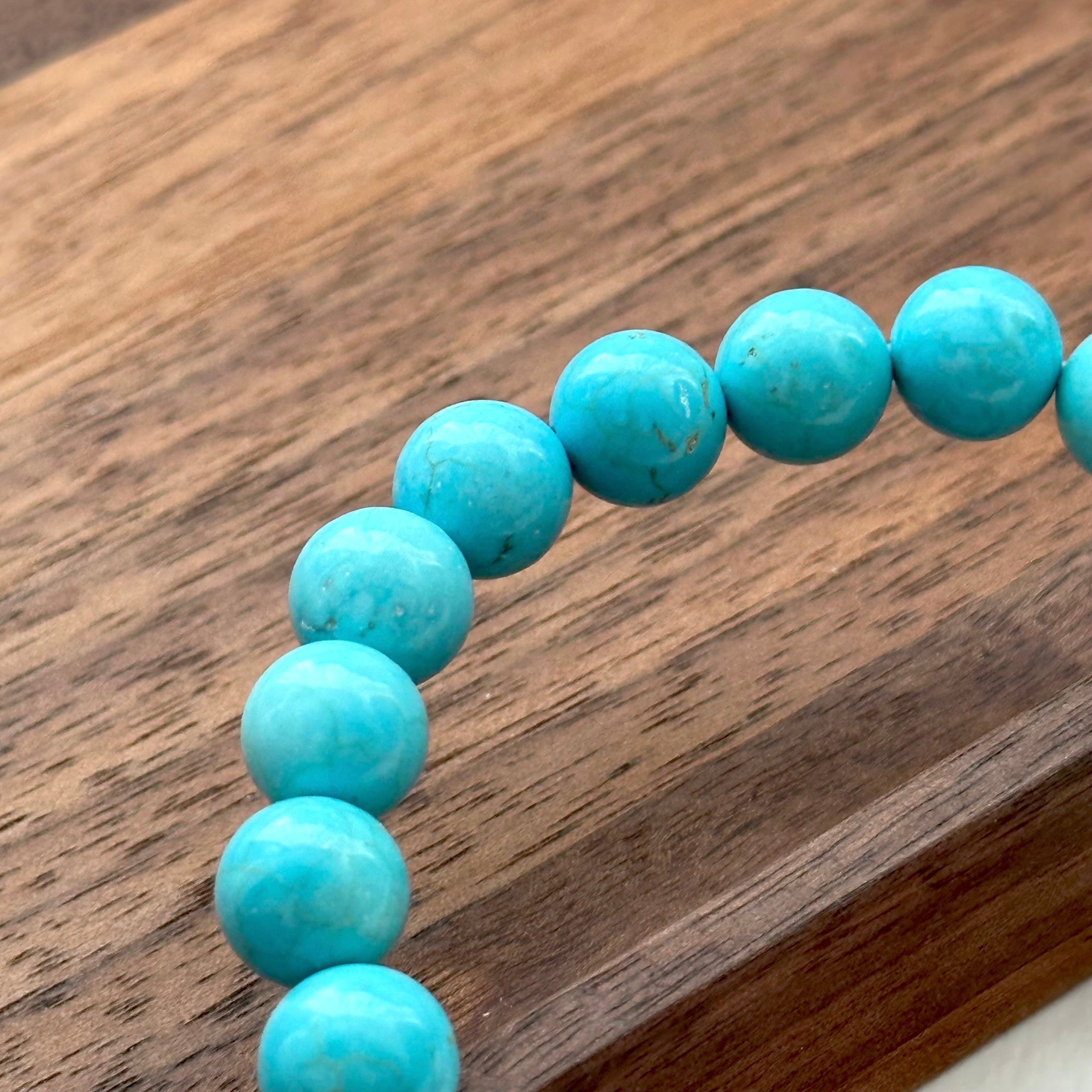 BS174 [Sagittarius Capricorn | December Birthday] Blue Turquoise Watermelon Glass Silver-plated Bracelet