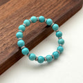 BS176 [Sagittarius Capricorn | December Birthday] Blue Turquoise Classic Silver-plated Bracelet