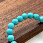 BS177 [Sagittarius Capricorn | December Birthday] Blue Turquoise Green Stone Flower Silver Plated Bracelet