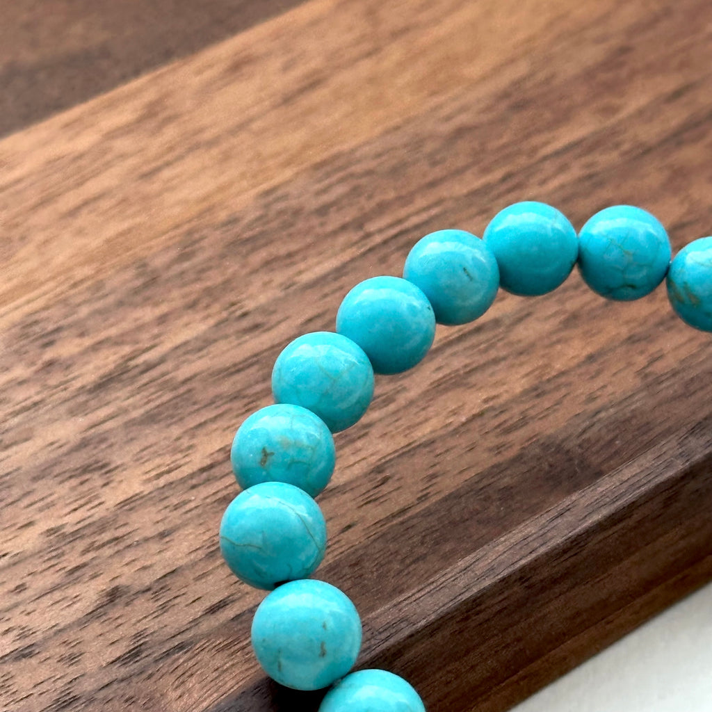 BS178 [Sagittarius Capricorn | December Birthday] Blue Pine Lime Blue Light Glass Bracelet