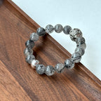 BS186 [War away evil spirits, turn away bad luck and protect against villains] Black Rutilated Quartz Bracelet