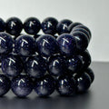 B27 Blue Sandstone Pure Bead Bracelet