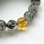 BS188 【天蠍射手座|11月】黑髮晶黃水晶鍍金手鏈手串