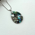 N41 [Happy Shell] Shell Water Drop Silver Plated Necklace