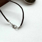 N42 [Guardian of Love] Labradorite Vintage Oval Silver-plated Rope Necklace