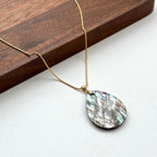 N43 [Happy Shell] Shell Water Drop Gold Plated Necklace