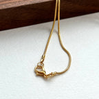 N43 [Happy Shell] Shell Water Drop Gold Plated Necklace