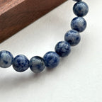 BS169 [Clarify Yourself] Blue Stone Red Agate Simple Silver-plated Bracelet