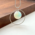 N35 [Libra Scorpio | October] Opal Horizontal Ball Silver Plated Necklace